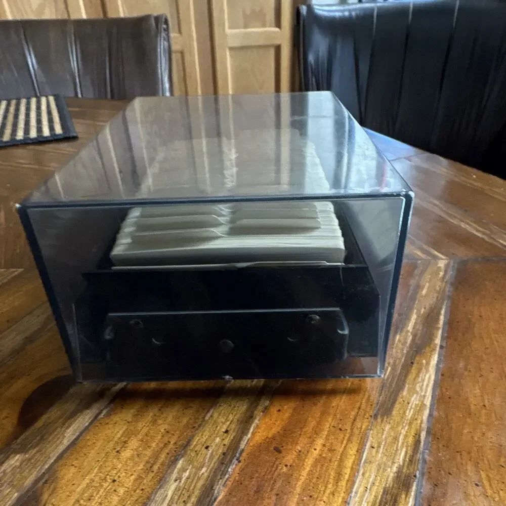 Vintage Rolodex Petite Address/Telephone File Desktop Card File w/ Cover, Alpha
